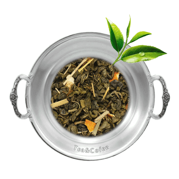 Чай зеленый ароматизированный Китайский лимонник на ганпаудере