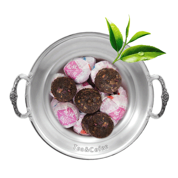 Чай китайский элитный шу пуэр прессованный мини то ча с розой