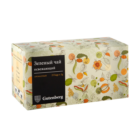 Чай зеленый пакетированный Зеленый освежающий (20 коробок)