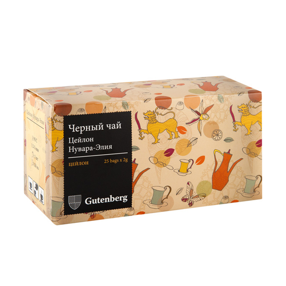 Чай черный пакетированный Цейлон Нувара-Элия (20 коробок)
